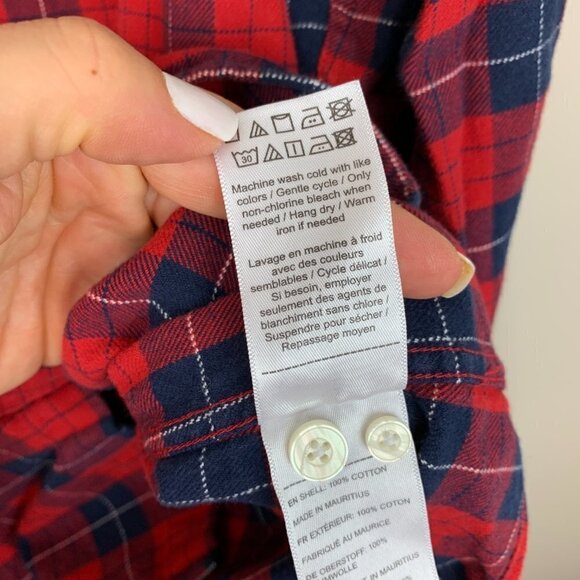Untuckit Daumus Red & Blue Flannel Long Sleeve Button Down Shirt XL - Picture 4 of 8